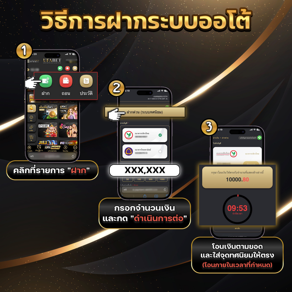 ฝากเงิน UFABET168